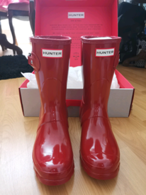 red hunter wellies size 5